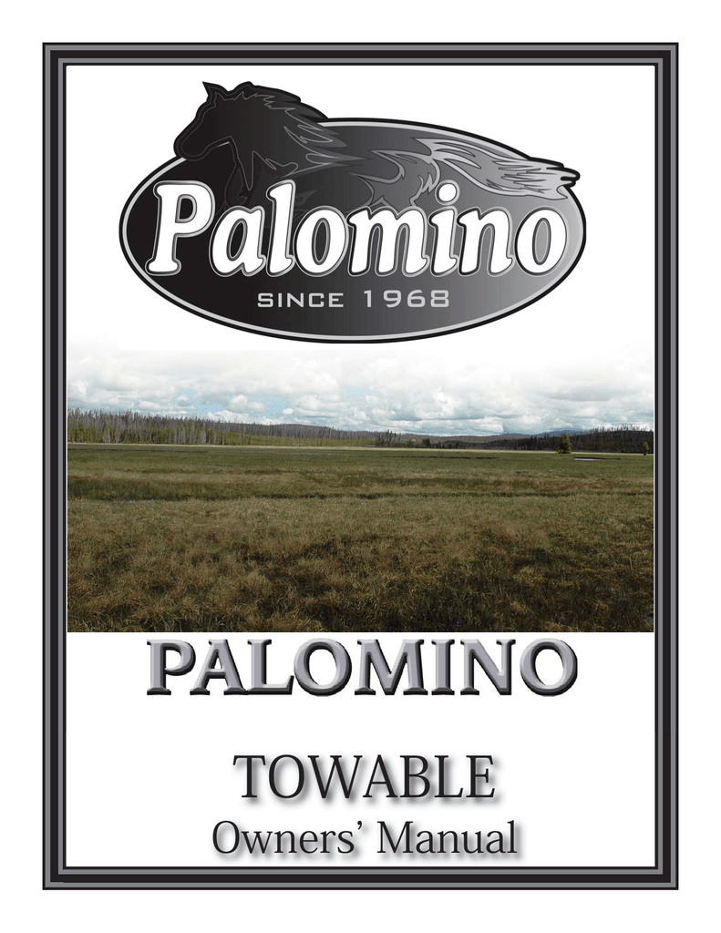Palomino Camper Owners Manual